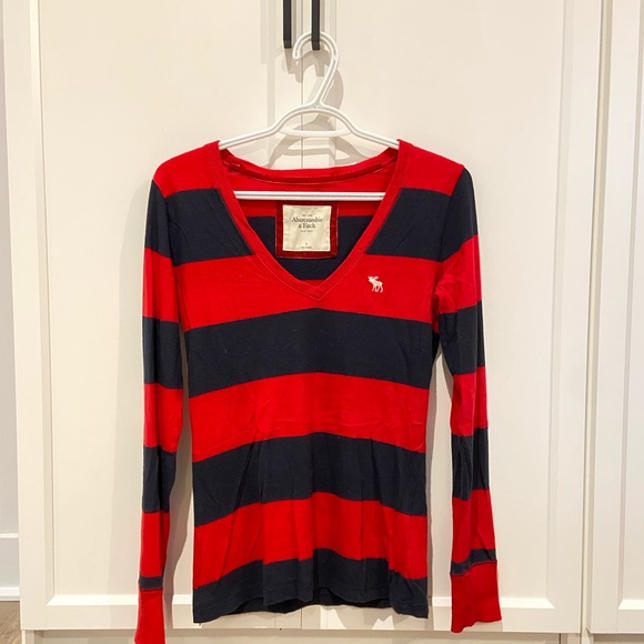 Striped Abercrombie Long Sleeve TShirt - Picture 1 of 3